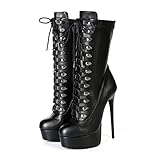  GIARO MIATLA Premium High-Heels für Damen - Elegante Stöckelschuhe - Damenschuhe mit hohem Absatz - verführerische Schuhe mit Stilettoabsatz - Pumps in 4 Farben (Schwarz Matt, Numeric_43)