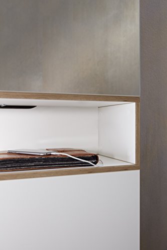 Germania Kompaktgarderobe 3436-519, mit integriertem Spiegel und Stauraum, in Weiß/Navarra-Multiplex, 72 x 204 x 29 (BxHxT) - 3436-519 Germania Kompaktgarderobe 3436-519, mit integriertem Spiegel und Stauraum, in Weiß/Navarra-Multiplex, 72 x 204 x 29 (BxHxT)