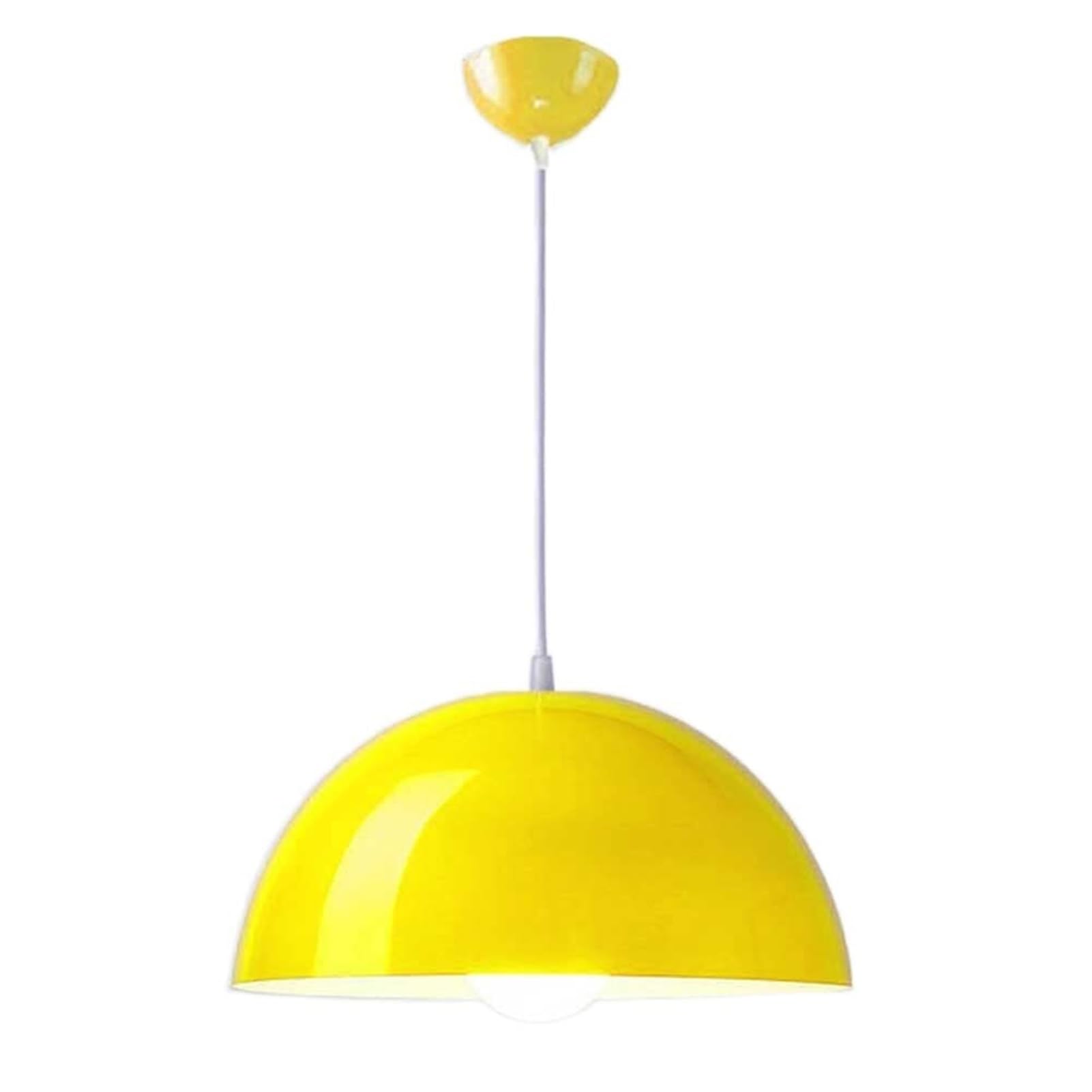 HUAYUSEDF Industrial Retro Metal Pendant Lamp Chandelier Hanging Lighting Ceiling Fixture Classic for Kitchen Island Indoor(Yellow1,30cm)