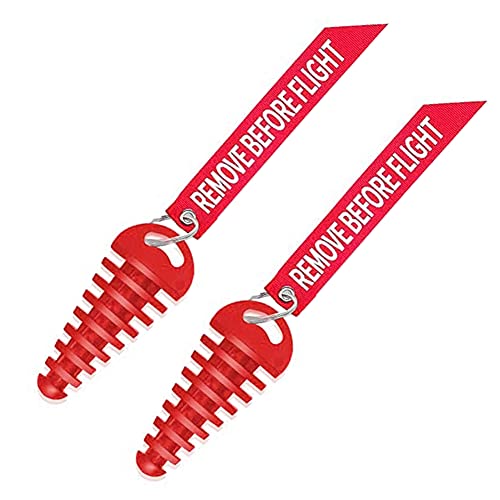 Image of Red 0.6 inch-1.5 inch Muffler Exhaust Wash Plug, Motorcycle Dirt Bike 2 Stroke w /Streamer Flight Rubber Exhaust Silencer -2 Pack