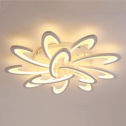 Plafonniers LED dimmables avec télécommande pour salon moderne Noir 135W