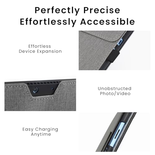 Omnpak Microsoft Surface Pro 11/10/9 Case, Lightweight Protective, Multiple Angle, Stylus Holder, Designed for Surface 11th Edition AI 2024/Pro 9 5G 13" 2022, Compatible with Type Cover Keyboard