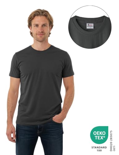 ALPIDEX T-shirt Koszulki Męskie Zestaw Set 5 Sztuk Okrągłym Dekoltem Jednokolorowe 100% Bawełna Krótki Rękaw S M L XL XXL 3XL 4XL 5XL, Rozmiar:5XL, Kolor:Earth