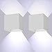 Produktbild 12W LED Wandleuchte 2 Pack Wandlampe Auf und ab Einstellbarer Lichtstrahl Wandbeleuchtung LED 6000K Weiß IP65 Wasserdichte(Weiß)