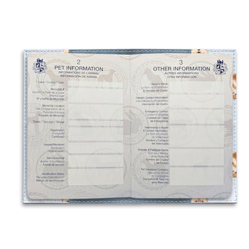 Tierpasshülle für Hunde | Yorkies Design | Veganer Leder-Veterinärpass-Halter | Niedliches Yorkshire Terrier Reiseaccessoire | Langlebig & Stilvoll