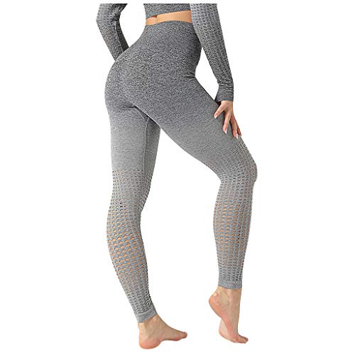 Out Pocket High Waist Yoga Pants,Tummy Control,Pocket Workout Yoga Pant Solid Leggings Gray