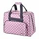Phönix Taschen für Nähmaschinen 45x21x37cm und Overlockmaschinen 39x32x36cm (Polka Dots Rosa, Nähmaschinentasche)