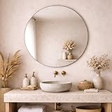 BAIKAL Espejo de Baño | Diámetro 80cm | Espejo Baño Redondo | Varias medidas...