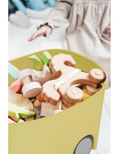 Miniatura 3 de Jardin202 - Caja De Ordenación Multiusos Bicolor Con Ruedas Almacenamiento 45 L Amarillo