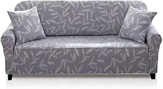 PETCUTE Sofa Covers 3 seater Furniture Protector Floral Printed Cover Elastic Slipcover Seater Cover Sofa Slipcover for Livingroom All-season,Gray blue
