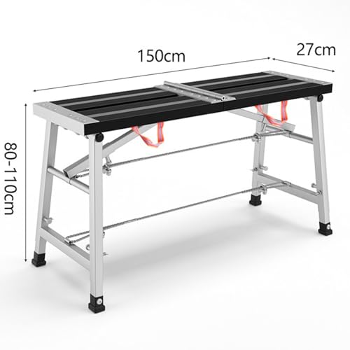 Échafaudage pliable portable et escabeau réglable pour établi - 4