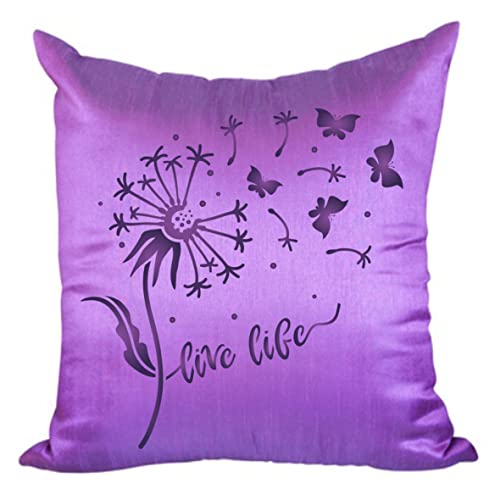 Live Life Stencil, 7.8 x 8.25 cm (S) - Dandelion Heart Butterfly Quote Card Stencils for Painting Template - Image 2