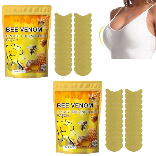 24/48PCS Bee Venom Bust Lift Patch, parche de aumento de pecho, parche natural para el cuidado del pecho para mejorar el pecho flácido, 2 unidades