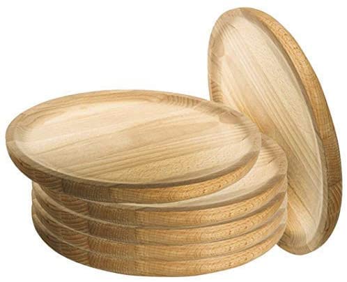 PCMOVILES 6 Platos De Madera Para Pulpo y Entrantes de 16 Ø diametro para tablas de queso pates Cover