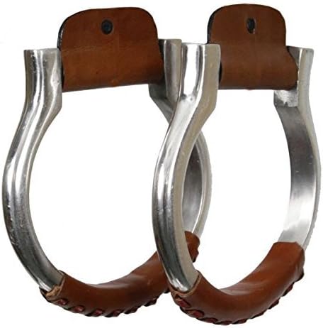 Showman Polished Aluminum Oxbow Stirrups