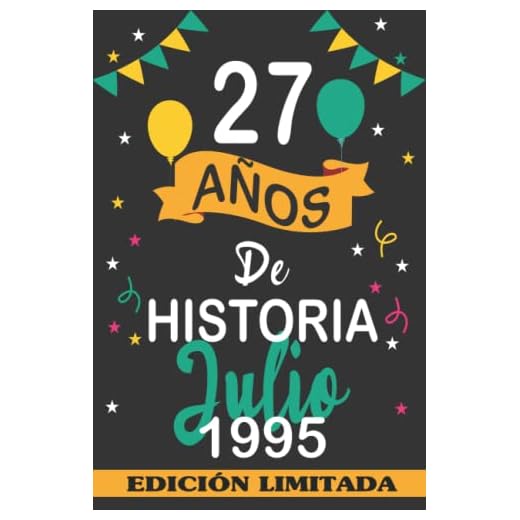 27 Años De Historia Julio 1995: 27 años. Libro de visitas, cuaderno, 110 páginas de felicitaciones, idea de regalo, regalo Para la esposa, novia, mujer, La madre