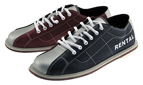 Bowlerstore Classic Men's Rental Bowling Shoes, 10 Us M, Blue/Red/Silver #TOP9
