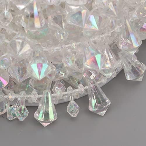 11 Yards Crystal Beads Chain Trim by The Roll, Acrylic Clear Crystal Beads Diamond Garland Strands Rhinestone by Roll Wedding Decorations Party Decoration