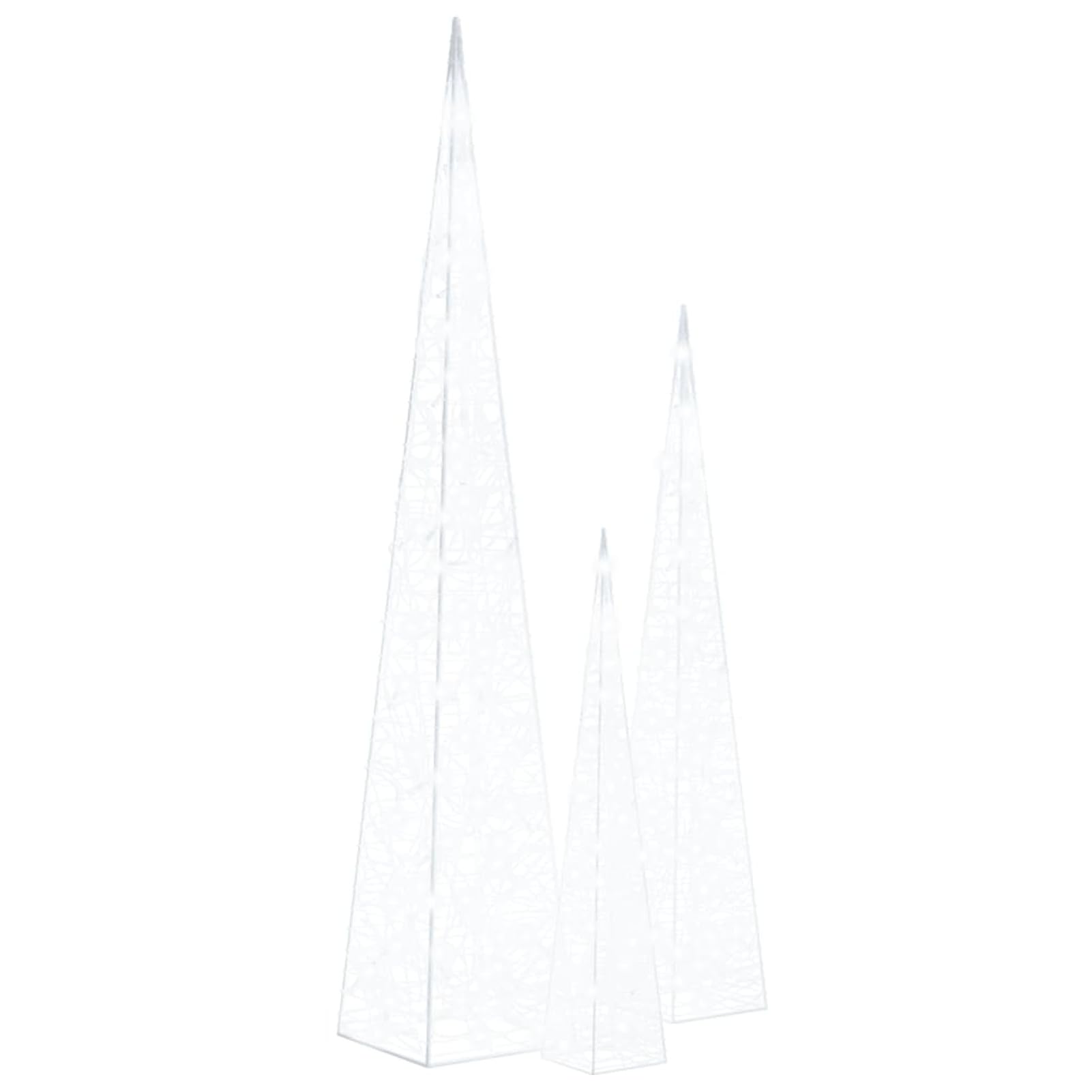Cono de luzdecorativo acrílico Blanco frío 60/90/120 cm, LAPOOH Luces Fiesta, Luces Arbol Navidad Exterior, Navidad Decoración, Luces De Navidad - 328972