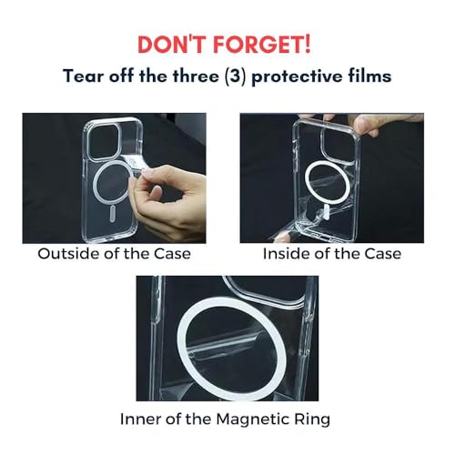 Image of DARKFIT Back Cover Case Compatible with iPhone 14 Plus | White Mag-Safe Magnetic Cover | TPU Ultra Hybrid | Camera Bump Protection | Compatible with Wireless Charging | Color Clear | Pack of 1 |