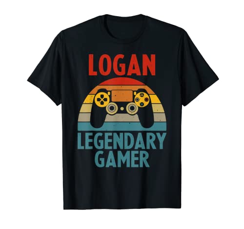 LOGAN Gift Name Personalizado Funny Gaming Geek Cumpleaños Camiseta