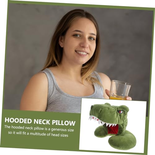 Almohada de viaje con capucha de peluche mediana miniatura 3