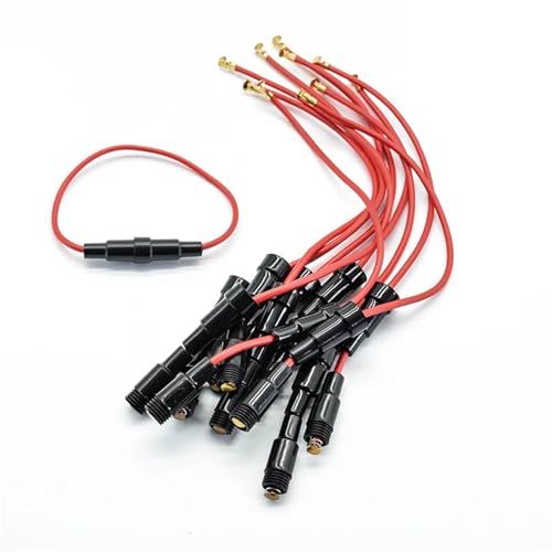 Porte-fusible en ligne 5x20 mm avec fil 22 AWG 220V à fusion rapide x5