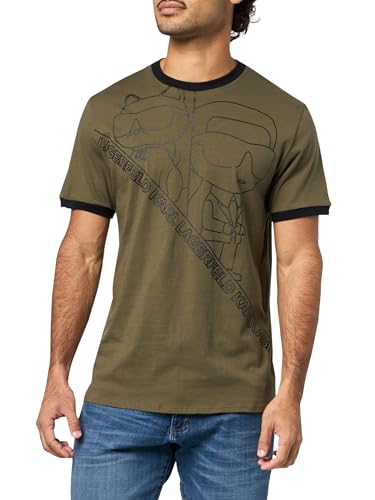 KARL LAGERFELD Paris Men's Sportswear T-Shirt, Black, Large