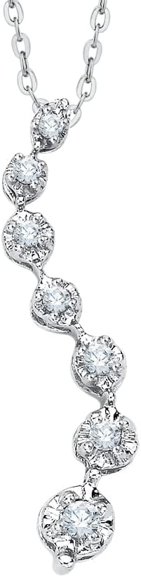KATARINA Diamond Journey of Love Curve Necklace in Gold (1/10 cttw, G-H, SI2-I1)