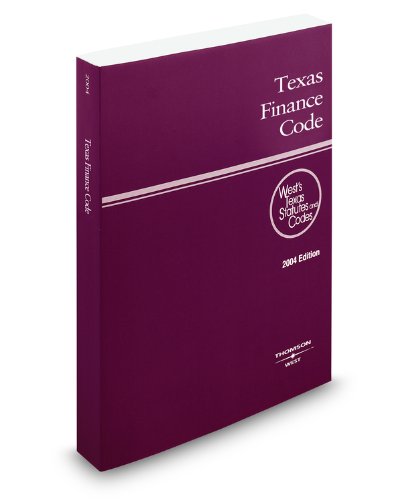 Texas Finance Code, 2010 ed. (West's Texas Stat... 0314988130 Book Cover