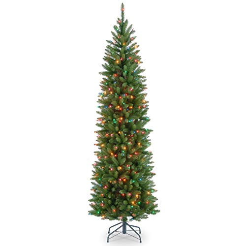 National Tree Company 6.5 ft Pre-Lit Kingswood Fir Slim Artificial Christmas Tree, 250 Multicolor Lights, 719 Tips, Includes Stand, Green by National Tree Company - Used condition - US$40.09
