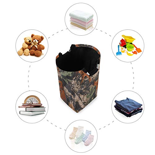 Auuxva Laundry Basket Tree Leaves Camouflage Camo Laundry Hamper Collapsible Oxford Dirty Clothes Bag Kids Toy Storage Organizer With Handles For Home College Dorm Bathroom #TOP3