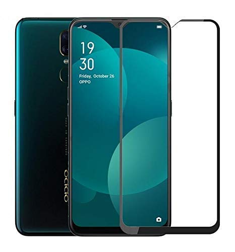 Image of Tempered Glass Screen Protector Compatible For Oppo F11 Full Screen Coverage (Except Edge to Edge) and Free Complete Easy Installation kit.