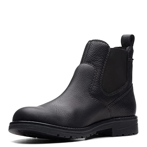 Clarks Men's Morris Up Waterproof Chelsea Boot, Black, 11