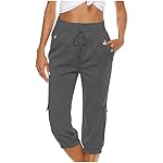 Sukilimiy-Womens-Capri-Pants-for-Summer-Drawstring-Cargo-Pants-Elastic-Waist-Casual-Capri-Joggers-Loose-Straight-Trousers