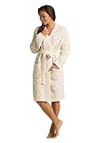 Barefoot Dreams CozyChic Barefoot in The Wild Robe, Cream/Stone, XL (BDWCC1550-119-14)