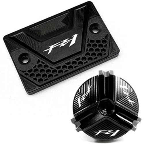 Tapas y tapón de drenaje FZ1 FAZER 2006-2015 en color negro para aceite y líquido de frenos