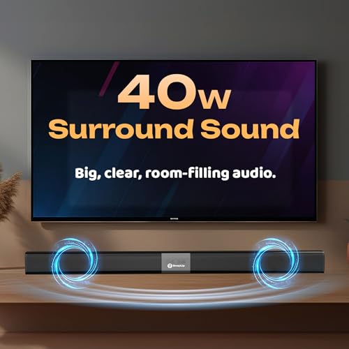 Image of Boom Max 40W Soundbar, with up to 6Hrs Non Stop Music, Sound Bar for Television and Multi Compatibility, Deep Bass Powerful Sound - Premium Black