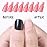 HiMo 10PC Plastic Acrylic Nail Art Soak Off Cap Clip UV Gel Polish Remover Wrap Tool (Pink)