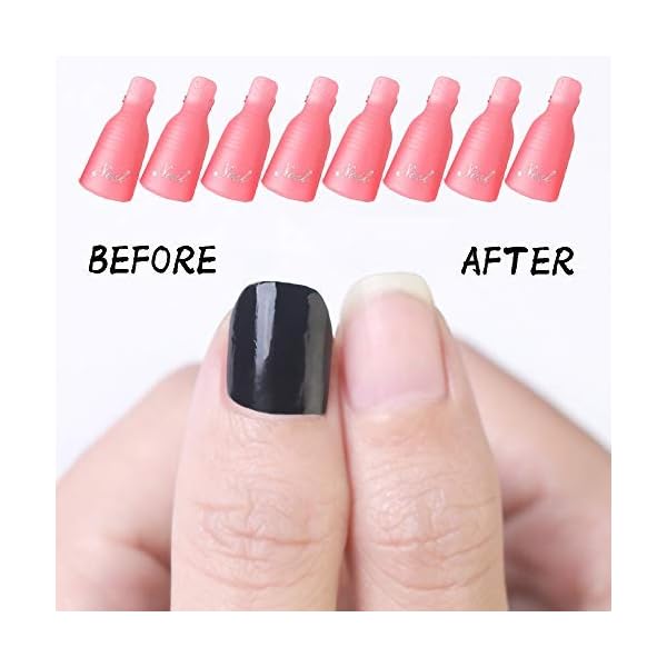 HiMo-10PC-Plastic-Acrylic-Nail-Art-Soak-Off-Cap-Clip-UV-Gel-Polish-Remover-Wrap-Tool-Pink HiMo 10PC Plastic Acrylic Nail Art Soak Off Cap Clip UV Gel Polish Remover Wrap Tool (Pink)