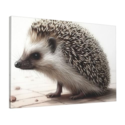 Poster mural hérisson en toile pour décorer une chambre à coucher cocooning