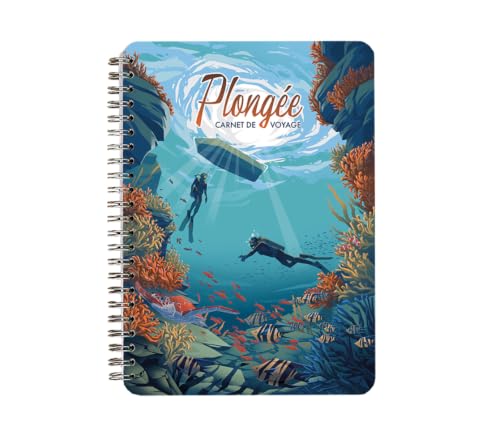 AVENTURA Éditions - Carnet de Plongée à Remplir - Journal de Bord du Plongeur pour Suivre Plongées, Spots et Faune Marine - Idée Cadeau Plongée - Fabriqué en France