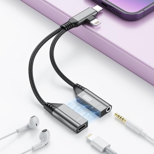 Câble Lightning magnétique et USB C vers jack 3.5mm et Type C pour iPhone
