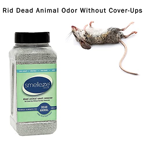 Smelleze Natural Dead Animal Odor Removal 2 Lbs Granules: Eliminate Dead Rat, Mice, Squirrel, Chipmunk, Raccoon & Bat Smell. Safe For Indoor & Outdoor Use #TOP5