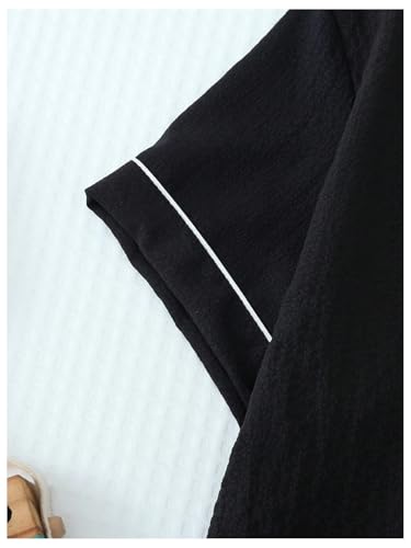 Image of Verdusa Pajamas For Women Set 2 Piece Summer Pajama Sets Cute Pjs Lounge Matching Button Shirt with Shorts