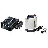 メルテック(meltec) DCDCインバーター 静音タイプ 3way(USB&コンセント&アクセサリーソケット) DC24V コンセント2口150W USB2口4A DC12V1口60W Meltec HDC-150 & おれのカーケトル(1L) DC24V オートストップ機能・空焚き防止機能付 CK-754【セット買い】