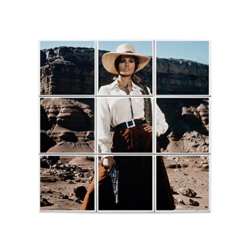 Carreaux céramique salon style western femme cowboy 60x60cm
