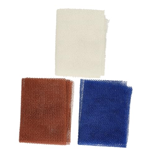 PACKOVE 3pcs African Exfoliating Bath Sponge Nets Back Scrubber Shower Washcloth Durable Reusable Cleaning Cloths for Cleansing Colors
