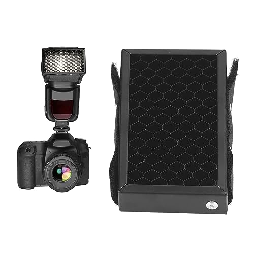 Filtre de Point de Grille en Nid d'abeille Flash, Diffuseur Universel en Nid d'abeille Portable à 50 Degrés pour Flash Supérieur D'appareil Photo, pour Flash Studio Photographie