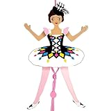 Nutcracker Ballet Gifts Harlequin Dancer Doll Figure Pull String Puppet Ornament, Christmas Tree Holiday Nutcracker Decorations, Home Decor, 6-inch